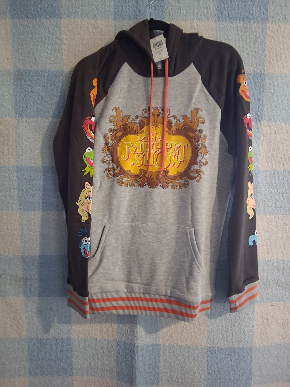 The Muppet Show Graphic Pullover Hoodie in Grey and Brown Sz Medium ( Deadstock)
